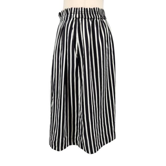 J. Crew Mercantile Elastic Waist Vertical Stripe Midi Skirt Side Pockets 6 - Picture 3 of 6